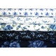 Patchwork Stoffpaket Blumen Rosen Stoff Baumwolle blau 75029