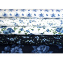 Patchwork Stoffpaket Blumen blau 75029