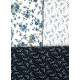 Patchwork Stoffpaket Blumen Rosen Stoff Baumwolle blau 75029