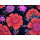 Quiltstoff Kaffe Baumwolle Stoff Fassett Blumen rot