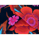 Quiltstoff Kaffe Baumwolle Stoff Fassett Blumen rot