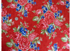 Fat Quarter Bauamwolle Stoff Rosen Belle Isle Blumenstoff Minick Simpson Moda