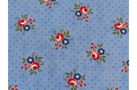 Fat Quarter Rosen Stoff Baumwolle Blumen Belle Isle Minick Simpson Moda