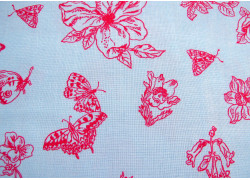 Fat Quarter Blumen Stoff Baumwolle Schmetterlinge Nathalie Lete