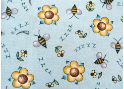 Fat Quarter Kinderstoff Baumwolle Stoff Blumen Bienen Michael Miller