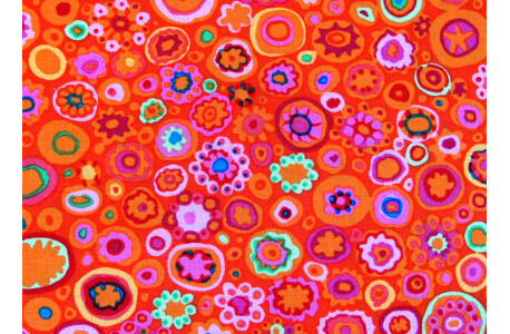 Patchworkstoff Kreise Baumwolle Stoff Punkte Kaffe Fassett
