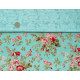 Patchwork Stoffpaket Blumen Rosen Schmetterlinge Baumwollstoffe türkis 75068
