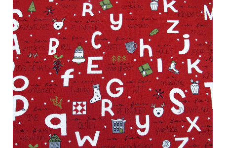 Weihnachtsstoff Patchwork Baumwolle Buchstaben Wörter Stoff On Dasher