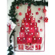 Adventskalender groß nachhaltig Weihnachten Baumwolle Leinen Tannenbaum rot natur