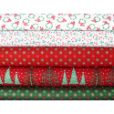 Stoffpaket Weihnachtsstoffe rot grün 75048