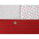 Stoffpaket Weihnachtsstoffe Baumwolle Tannen Sterne rot grün 75048