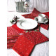 Tischset Platzdeckchen Deko rot Stern Weihnachten