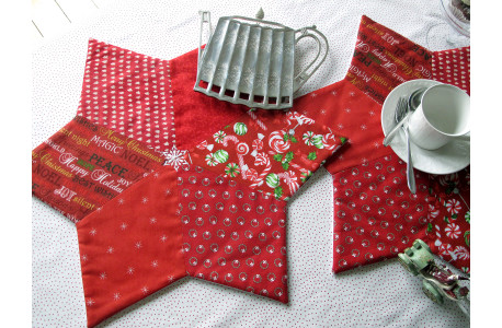 Tischset Platzdeckchen Deko rot Stern Weihnachten