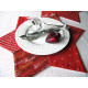 Tischset Platzdeckchen Deko rot Stern Weihnachten