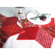 Tischset Platzdeckchen Deko rot Stern Weihnachten