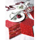 Tischset Platzdeckchen Deko rot Stern Weihnachten