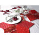 Tischset Platzdeckchen Deko rot Stern Weihnachten