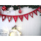 Girlande Wimpelkette Deko Weihnachten rot