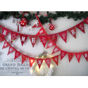 Weihnachtsgirlande Wimpelkette rot grün