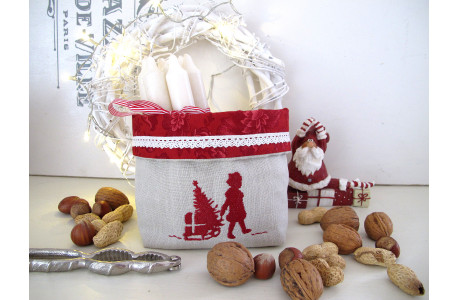 Stoffkorb Weihnachtskorb Utensilo Deko Weihnachten klein