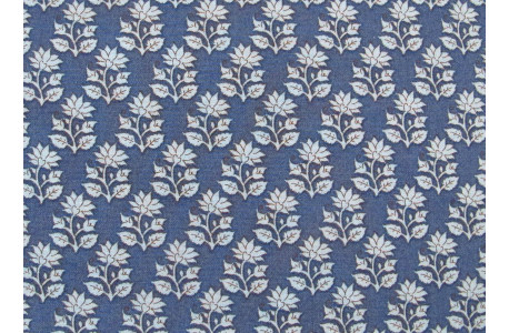 Tilda Stoff Blumen blau Baumwolle Sanctuary Patchworkstoff