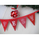 Weihnachtsgirlande Wimpelkette rot