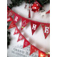 Weihnachtsgirlande Wimpelkette rot