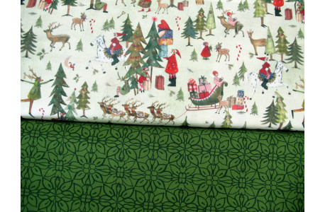 Stoffpaket Weihnachten Nikolaus acufactum Silke Leffler 72016