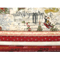 Stoffpaket Weihnachtstoffe rot creme 75072