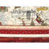 Stoffpaket Weihnachtstoffe rot creme Noten Blumen Ilex Schrift Text 75072