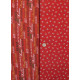 Stoffpaket Weihnachtstoffe rot creme Noten Blumen Ilex Schrift Text 75072