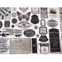 Patchworkstoff Sable Swan Label