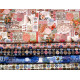 Patchwork Stoffpaket Baumwolle Stoffe Junk Journal Knöpfe Label 75058