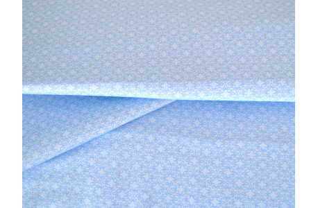 Stoff Ornamente hellblau Baumwolle Patchworkstoff