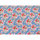 Fat Quarter Tilda Stoff Baumwolle Blumen blau rot