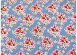 Fat Quarter Tilda Stoff Baumwolle Blumen blau rot