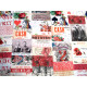 Patchworkstoff Tim Holtz Vintage Baumwolle Junk Journal Blumen Fotos Tickets Schrift Text