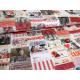 Patchworkstoff Tim Holtz Vintage Baumwolle Junk Journal Blumen Fotos Tickets Schrift Text