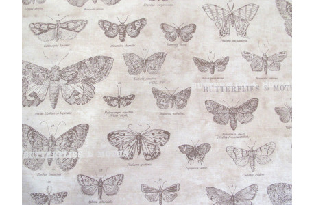 Patchworkstoff Tim Holtz Schmetterlinge Baumwolle Junk Journal