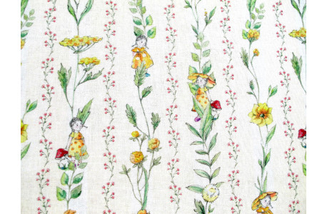 Baumwollstoff acufactum Kinder Blumen