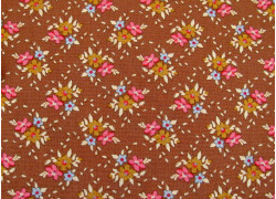 Fat Quarter Tilda Stoff Blumen Baumwolle Blümchen braun