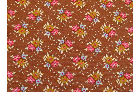 Fat Quarter Tilda Stoff Blumen Baumwolle Blümchen braun