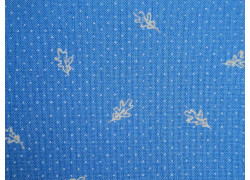 Fat Quarter blau Eichenblatt Baumwolle Stoff Blumen Punkte Pünktchen