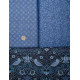 Stoffpaket Baumwollstoffe Blumen Vögel blau weiß