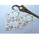 Label Web-Etiketten Aufnäher Patches Webetiketten acufactum Blumen blau
