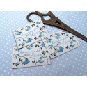 Label acufactum Blumen blau