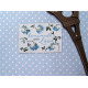 Label Web-Etiketten Aufnäher Patches Webetiketten acufactum Blumen blau