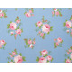 Tilda Stoff Rosen blau Patchworkstoff Baumwolle Blumen Sunday Brunch