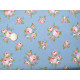 Tilda Stoff Rosen blau Patchworkstoff Baumwolle Blumen Sunday Brunch