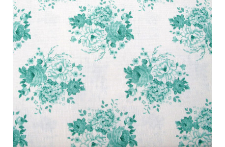 Tilda Stoffe Rosen grün Patchworkstoff Blumen Baumwolle Sunday Brunch